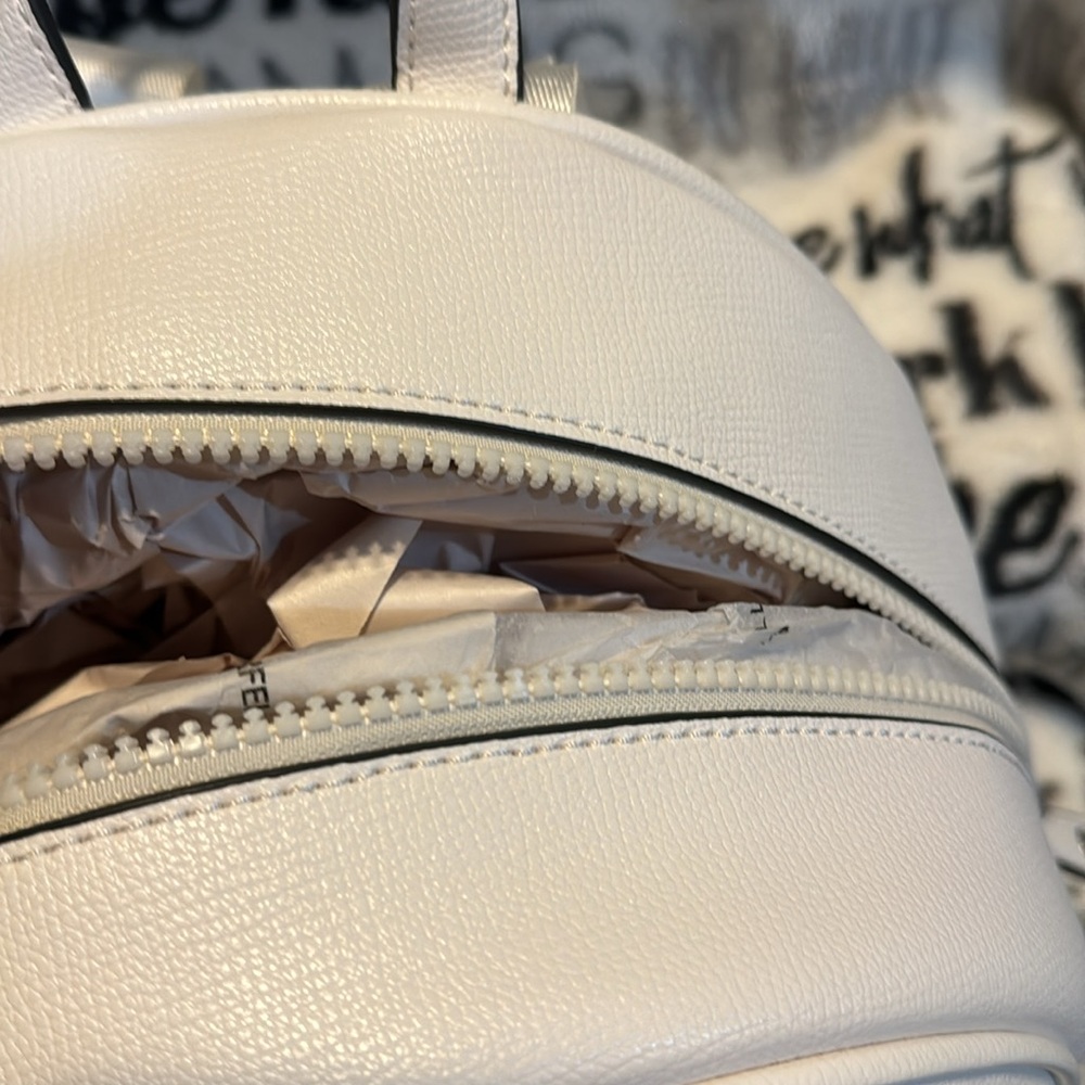 NWOT Karl Lagerfeld White Backpack With No Marks at all - Picture 6 of 15